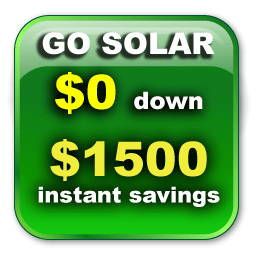 Go Solar today with $0 down and get up to $1500 instant rebate